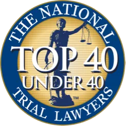 Top 40 Under 40 National Trial Lawyers badge awarded to Houston attorney at JB Law