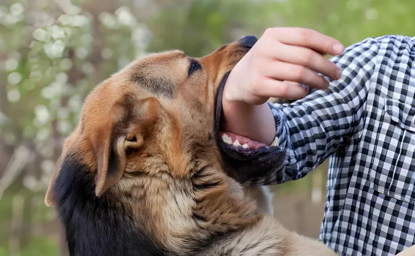 Texas dog bite lawyer case involving a dog attack where a person’s arm is bitten during a sudden incident.